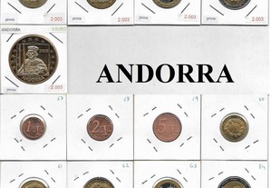 Andorra - - - - - Provas de Euro ...Moedas