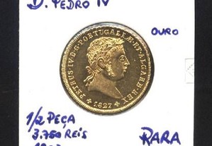 Espadim - Moeda de 3.750 reis de 1827 - D. Pedro IV