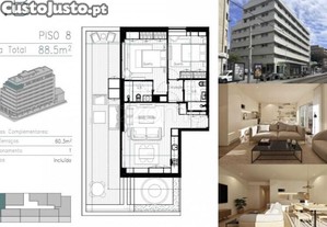 Apartamento T2 Em Matosinhos Sul