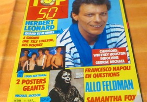 Revista Música TOp 50, anos 80, especial Whitney Houston e George Michael 1987