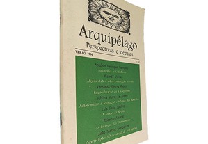 Arquipélago Perspectivas e Debates (N.º 2 - 1996 - Autonomia e Cidadania) - António Henrique Sampaio