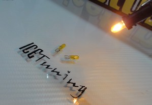 Lâmpadas de halogénio para interior / tablier / angel eyes T5 1,2w, amarelo 3200k