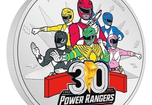Power Rangers 30. Jubiläum 2 $ 2023 Cor 1 Onça prata proof