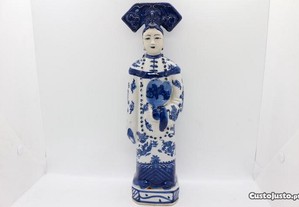 Dignatária Escultura Porcelana Chinesa Abano 31 cm