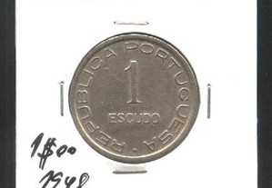 Espadim - Moeda de 1$00 de 1948 - São Tomé
