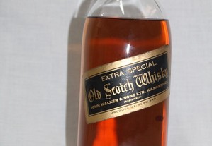 Whisky Johnnie Walker , Black Label, extra Expecial,43 C, garrafa redonda,Anos 50 , excelente