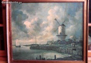 quadro paisagem holandesa c/moinho l 61 x a 51 de Ruisdael