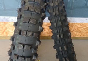 conjunto pneus mitas super soft + Michelin enduro