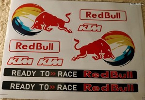 Pack de 9 Autocolantes - Red do Race Red Bull