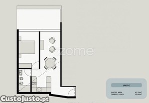 Apartamento T1 Novo, Terraço E Garagem, Vila...