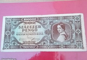 Nota de 100000 Pengo, 1945, da Hungria