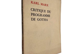 Critique du programme de Gotha - Karl Marx
