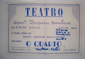 Folheto de Teatro Marinha Grande 1975