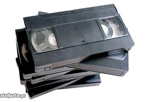 Cassetes VHS usadas para reutilização