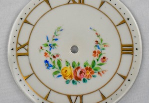 Mostrador de relógio em porcelana Artibus pintado à mão