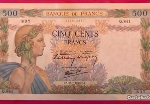 Espadim - Nota de 500 Francos de 1940 - França 837