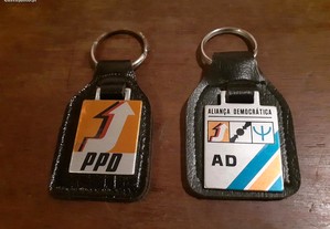 PPD/AD Aliança Democrática porta chaves vintage