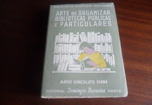 "Arte de Organizar Bibliotecas Públicas e Particulares" de Mário Gonçalves Viana - 1ª Edição de 1958