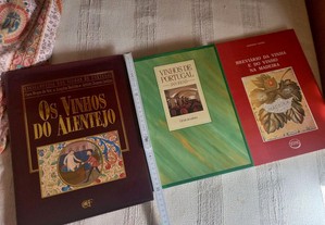 Três livros sobre vinhos portugueses Madeira Douro Alentejo