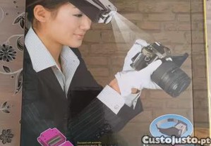 Lupa de Cabe�a Profissional Ilumina��o LED Zoom para Repara��es, Joalharia, Eletr�nica NOVO