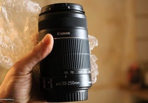 Canon EF-S 55-250mm f/4-5.6 IS STM (usada um par de vezes está como nova)