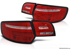 Farolins Traseiros Em Led Audi A3 8p Sportback 5 Portas De 03-08 Vermelho Cristal