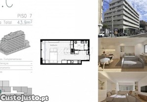 Apartamento T0 Em Matosinhos Sul