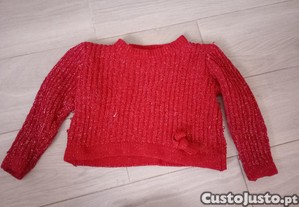 Blusa vermelha menina 7-8 anos "ótimo estado"
