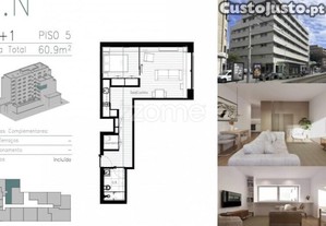 Apartamento T0+1 Em Matosinhos Sul