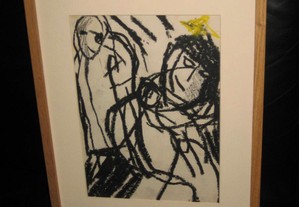 desenho de Miguel d'Alte, " A Sagrada Família " ,assin. ,datado 1970