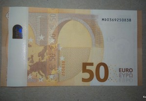 Defeito Fantástico em Nota de 50 euro (NOVA)