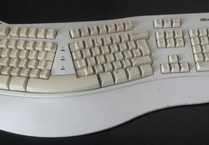Raro teclado Microsoft Natural Keybord vintage primeira geração