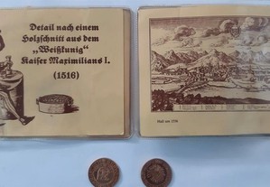 2 Moedas Medalhas Cobre de1984 1000 exemplares
