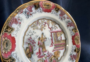 Prato porcelana tema oriental ,19 cm
