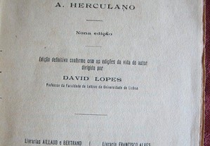O Bobo de Alexandre Herculano. 9ª Edição de 1919.