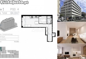 Apartamento T0+1 Em Matosinhos Sul