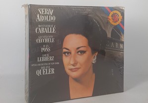 Ópera CD Verdi Aroldo // Caballé - Cecchelle - Pons 1989 Box 2 Discos Novo e Selado
