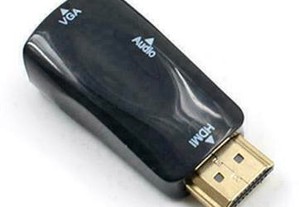 Conversor HDMI - VGA com áudio - Novo