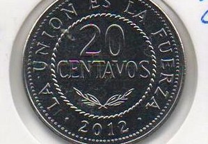 Bolívia - 20 Centavos 2012 - soberba