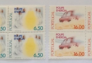 Série 2 quadras selos Poupança Energia - 1980