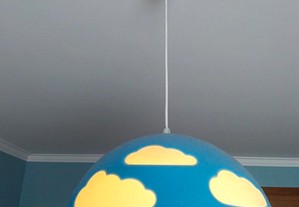 Candeeiro de Tecto Quarto Criança Azul com Nuvens