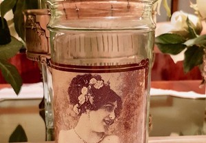 Frasco vintage em vidro