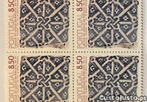 Quadra de selos novos de 8$50 - 5 séculos do Azulejo em Portugal - 1981