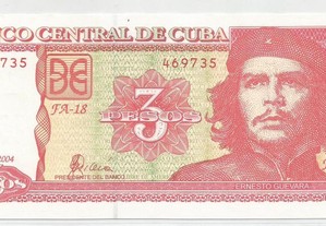 Espadim - Nota de 3 Pesos de 2004 - Cuba