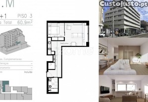 Apartamento T0+1 Em Matosinhos Sul