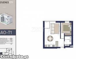 Apartamento T1 Em Matosinhos Sul.