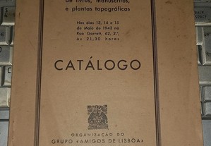 Catálogo 1 leilão Olisiponense de livros, manuscritos e plantas topográficas, 1943.