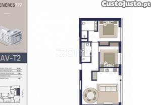 Apartamento T2 Em Matosinhos Sul.