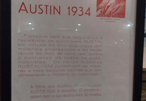 O Austin -1934 Quadro com Publicidade