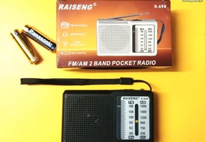Rádio transistor de bolso Raiseng FM / AM